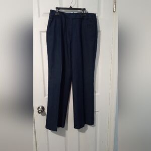 Larry Levine Women's Navy Wide Leg Pants